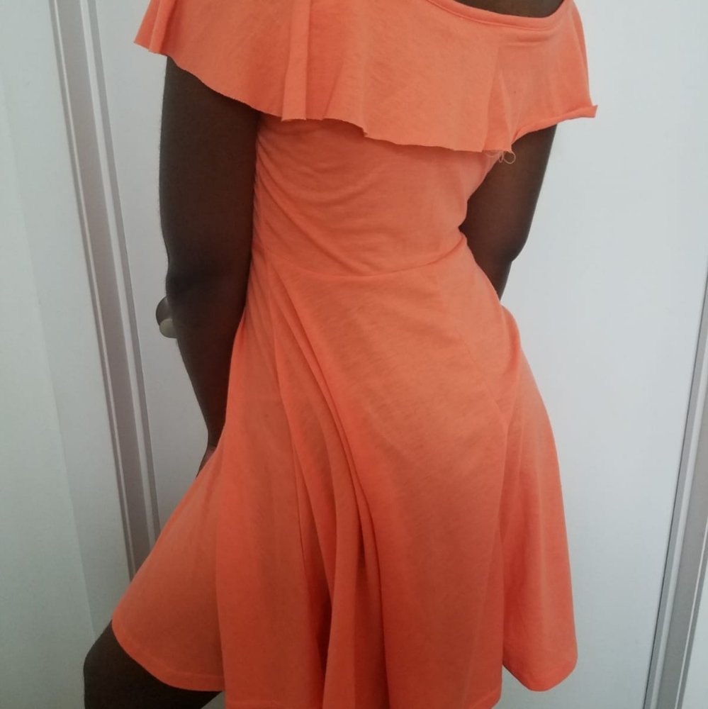 Orange dress.